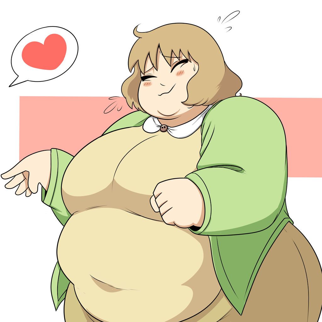 sakurai_izumi, nichijou, superspoe, bbw, big_belly