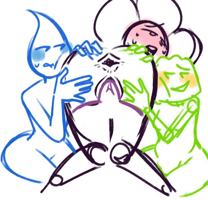 flower_(bfdi), gelatin_(bfdi), lollipop_(bfdi), teardrop_(bfdi), battle_for_dream_island