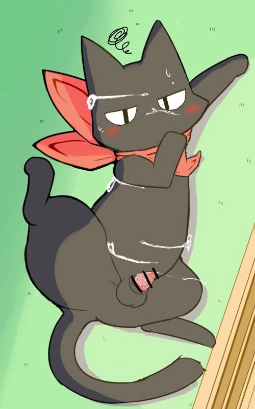 sakamoto_(nichijou), nichijou, animal_genitalia, animal_penis, annoyed