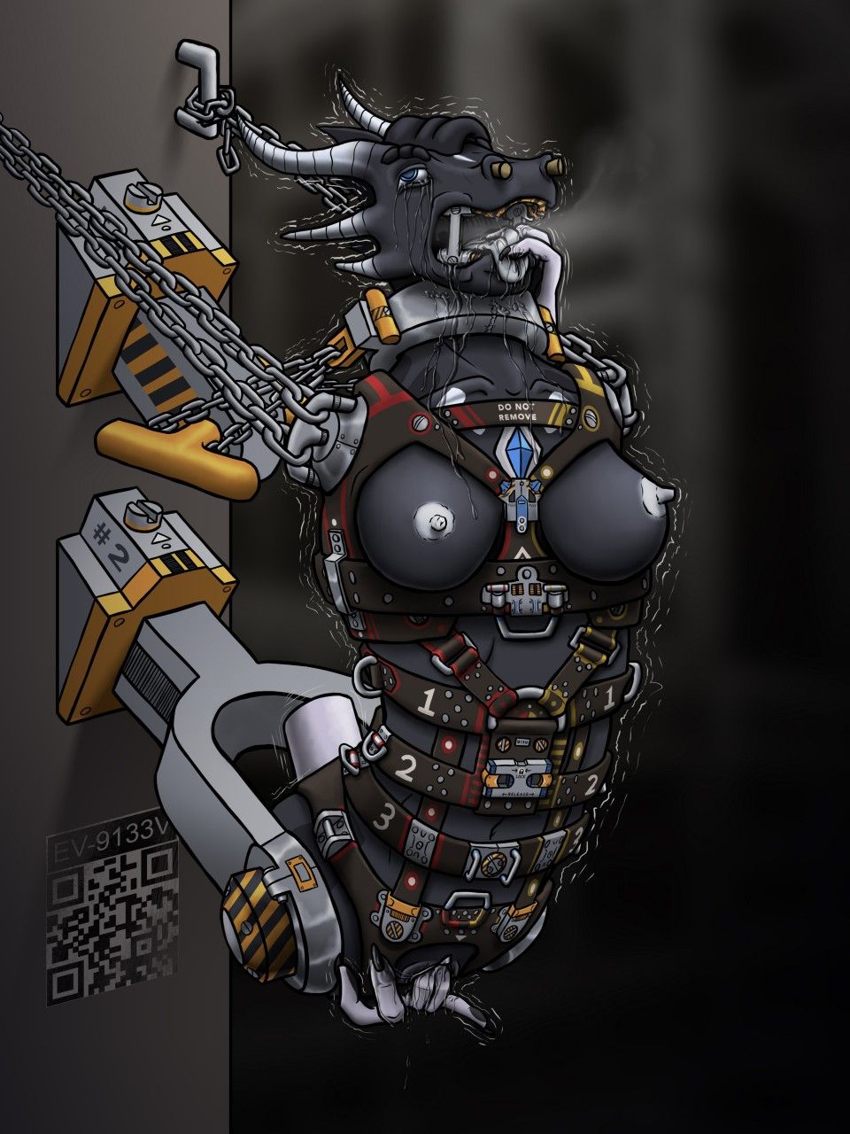 iro, amputee, bondage, bound, breasts