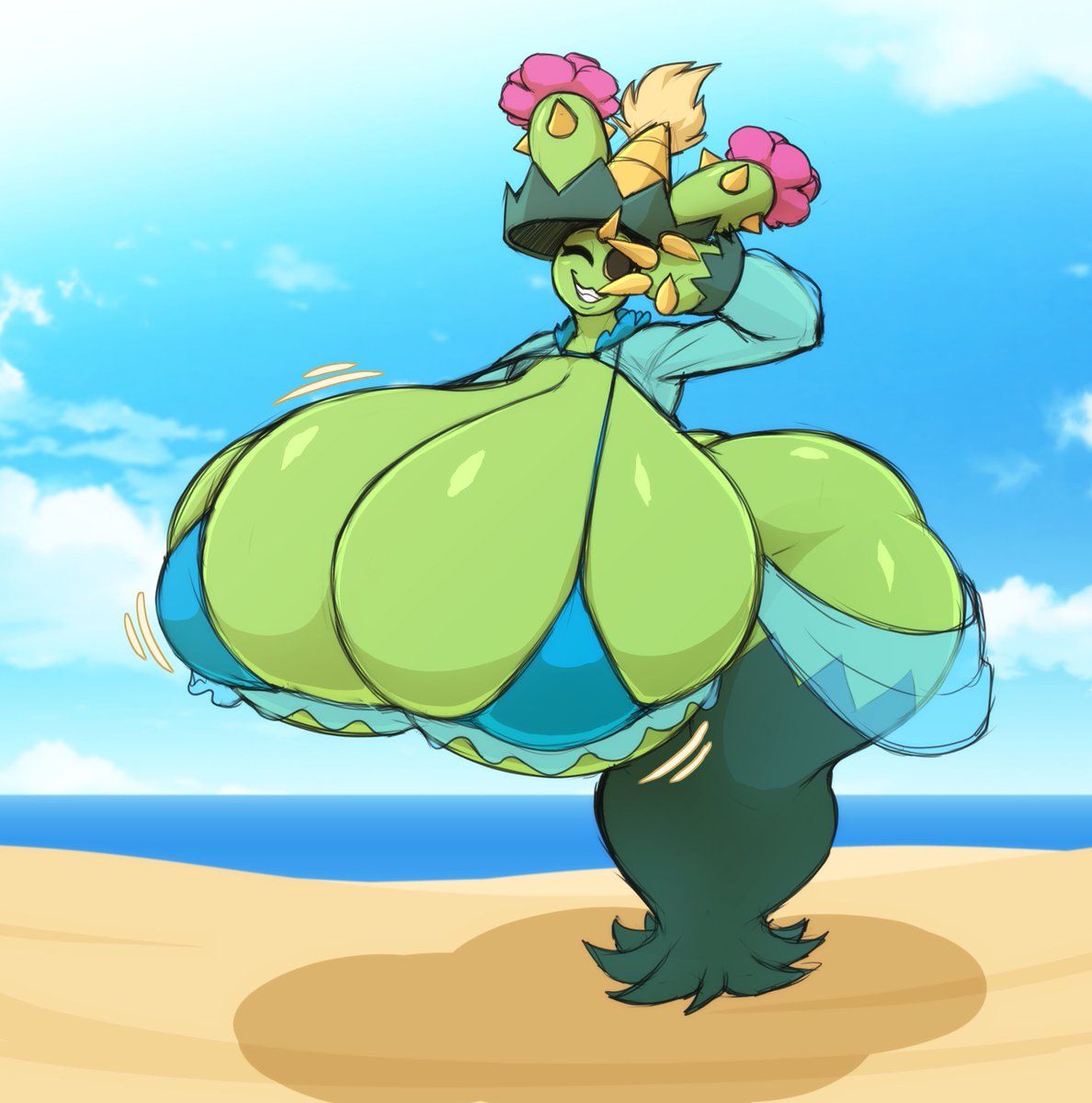 adriana_(rubyqm), ludicolo, maractus, game_freak, nintendo