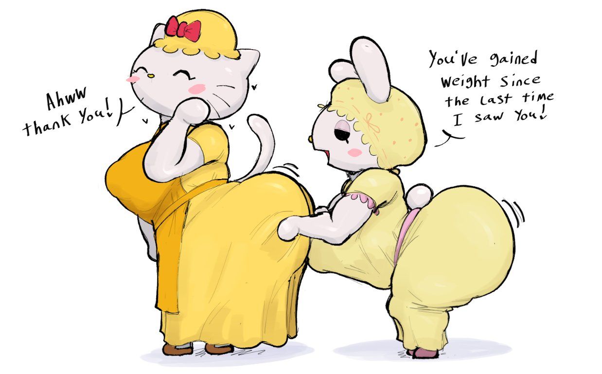 mary_white, my_melody's_mother, hello_kitty_(series), lofasnofa, 2girls