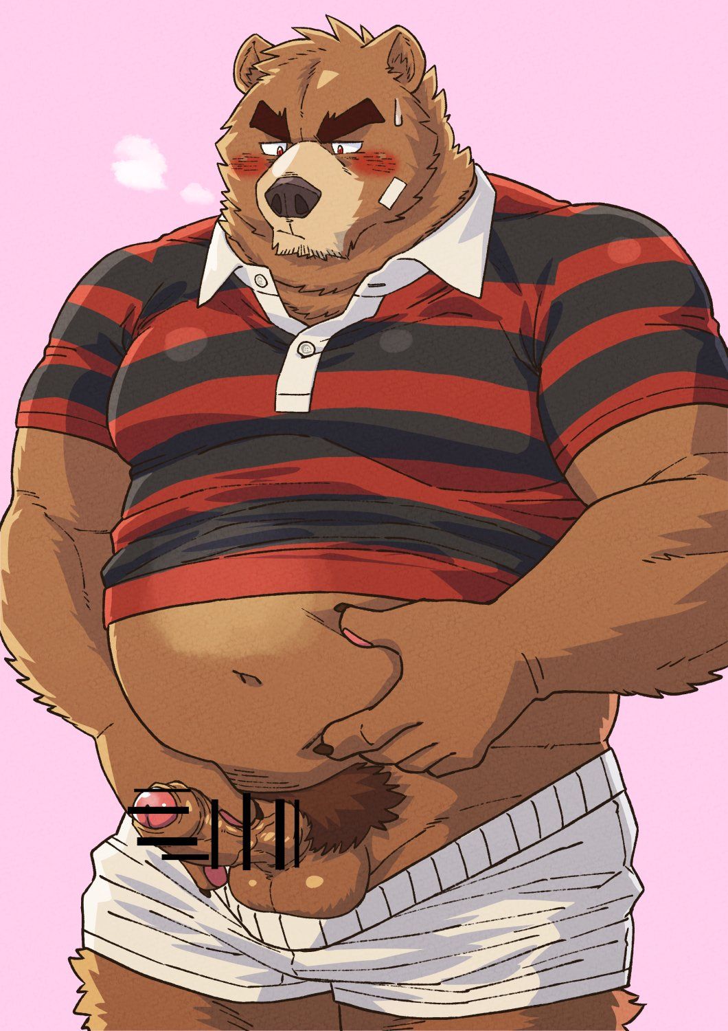ryuta-h, anthro, balls, bear, blush