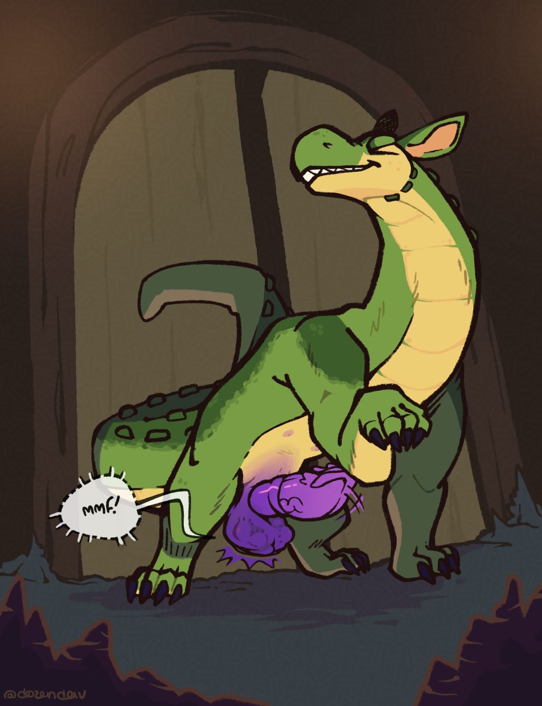 mythology, dozendav, alligator, alligatorid, ball_clench