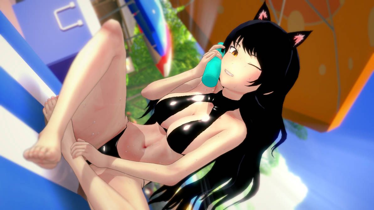 blake_belladonna, rwby, logang45, 1girls, bikini