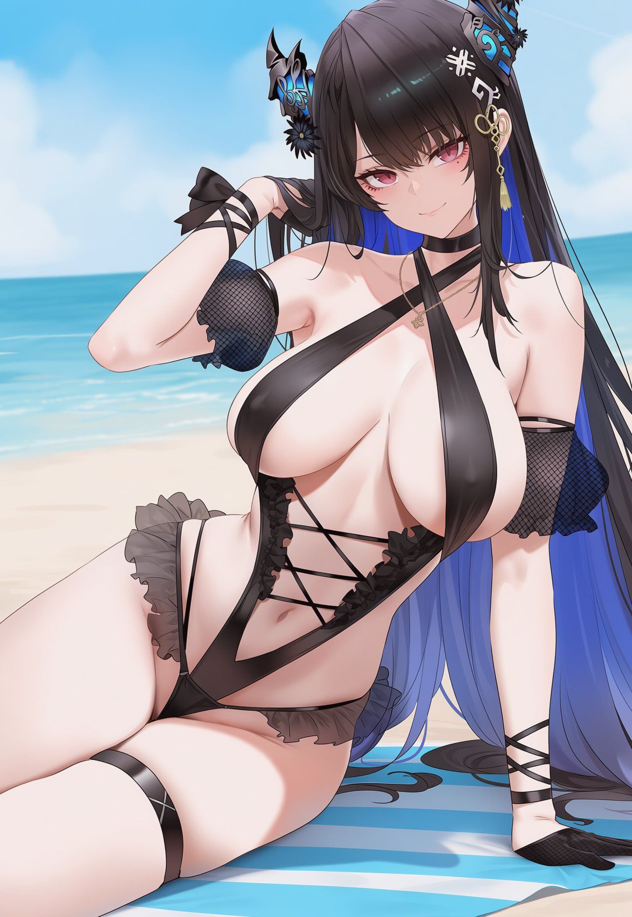 nerissa_ravencroft, hololive, hololive_english, navel_rennat, 1girls