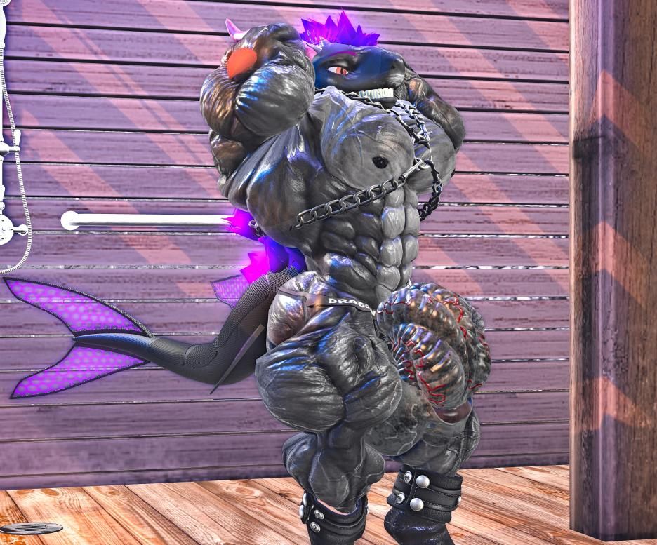drake, abs, anthro, biceps, cock