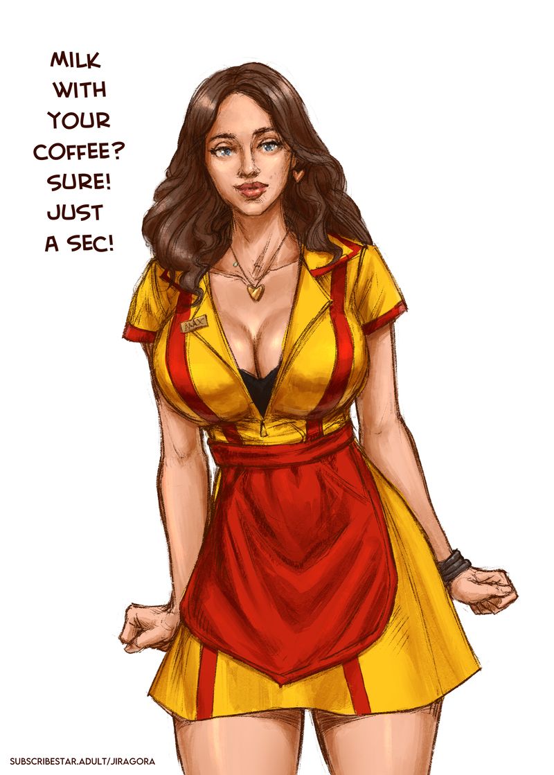 kat_dennings, max_black, 2_broke_girls, jiragora, 1girls