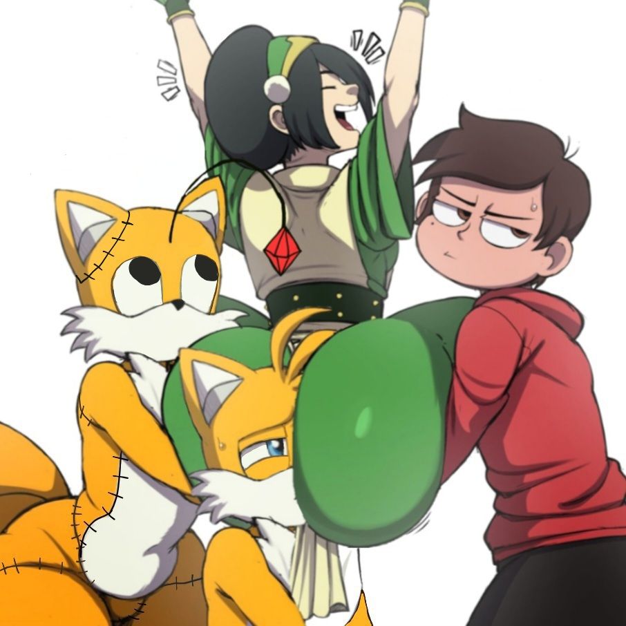 marco_diaz, miles_tails_prower, tails_doll, tails_the_fox, tailsko_doll