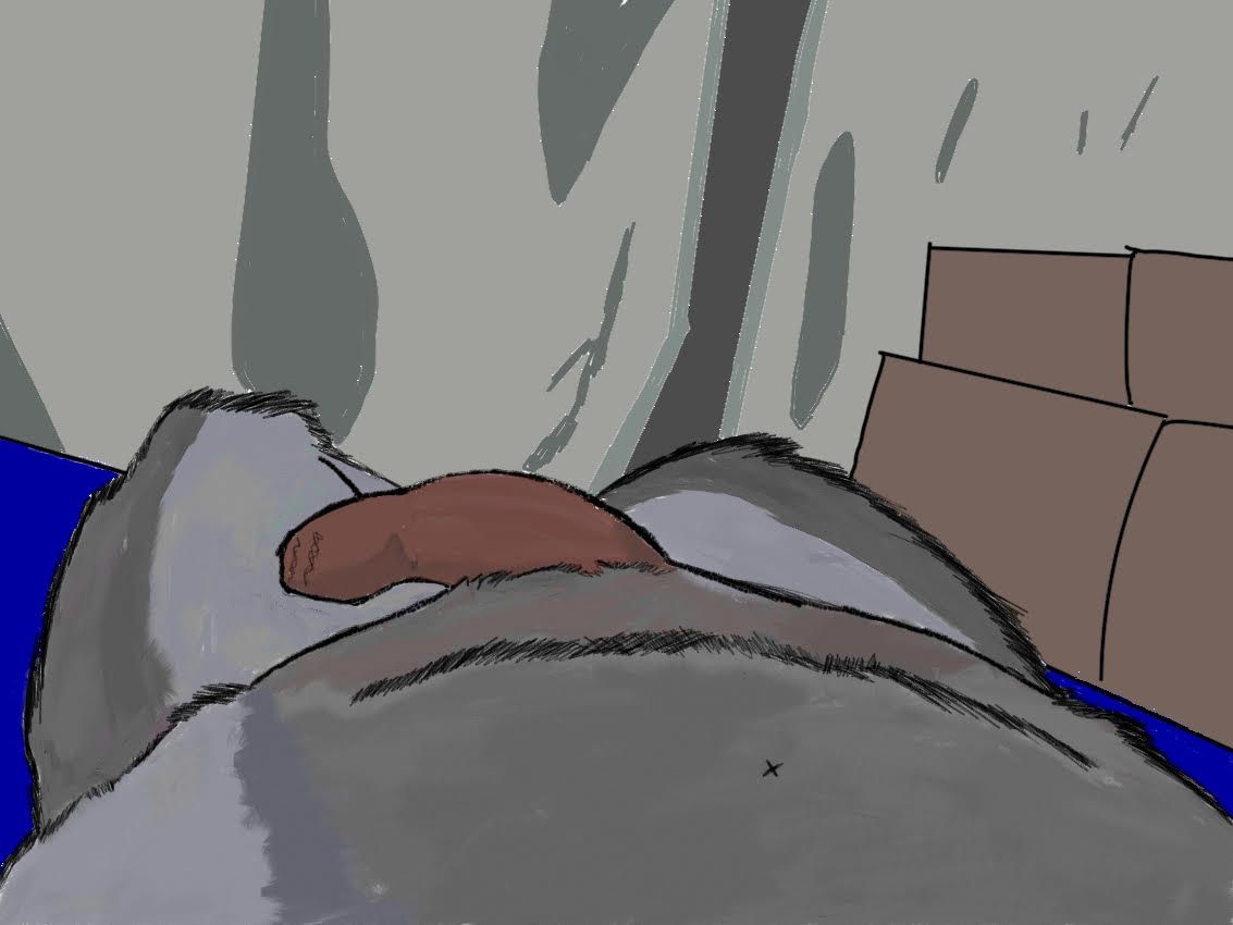anthro, bed, bedding, belly, blanket