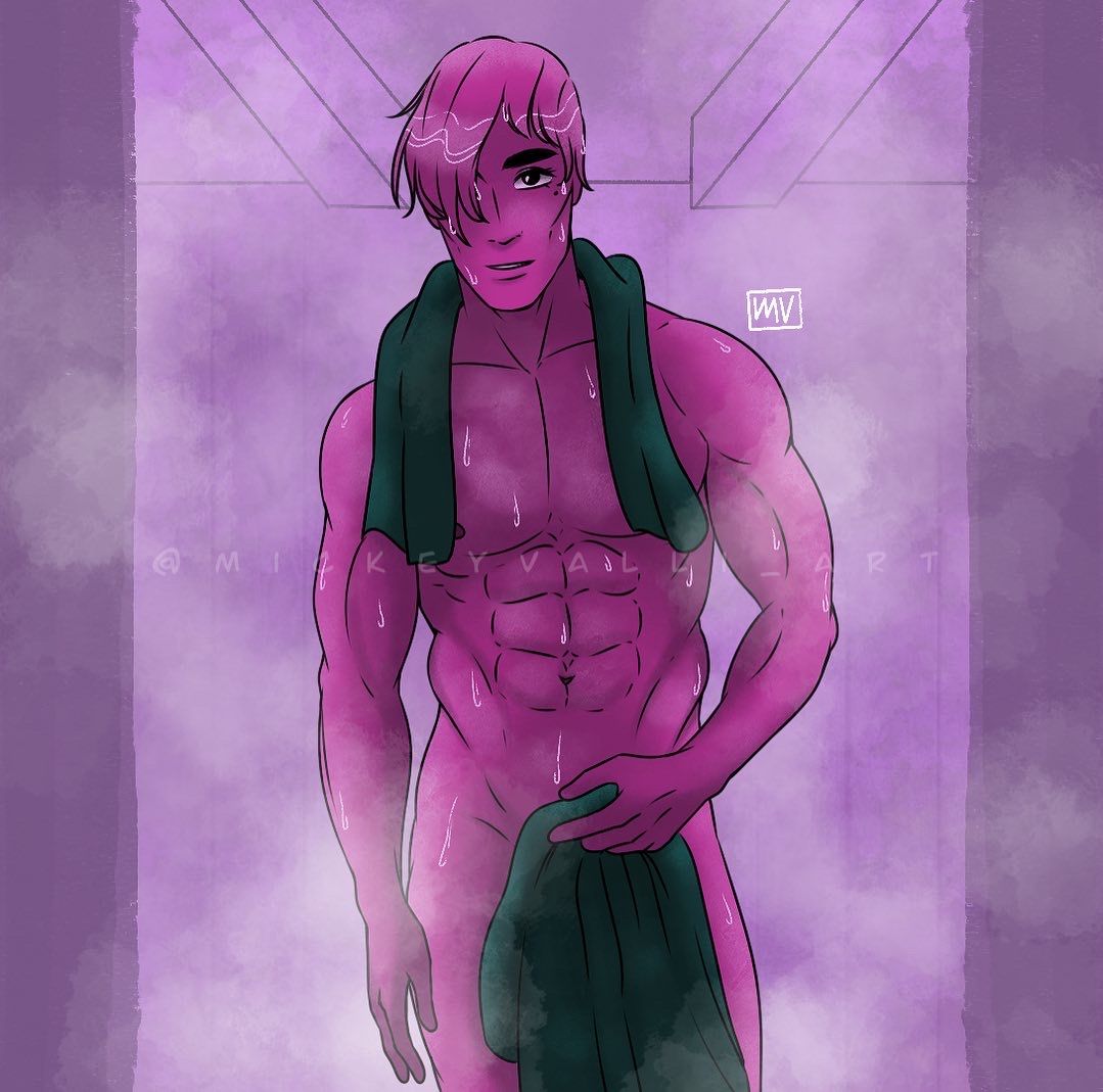 eros, eros_(lore_olympus), lore_olympus, after_shower, male_only