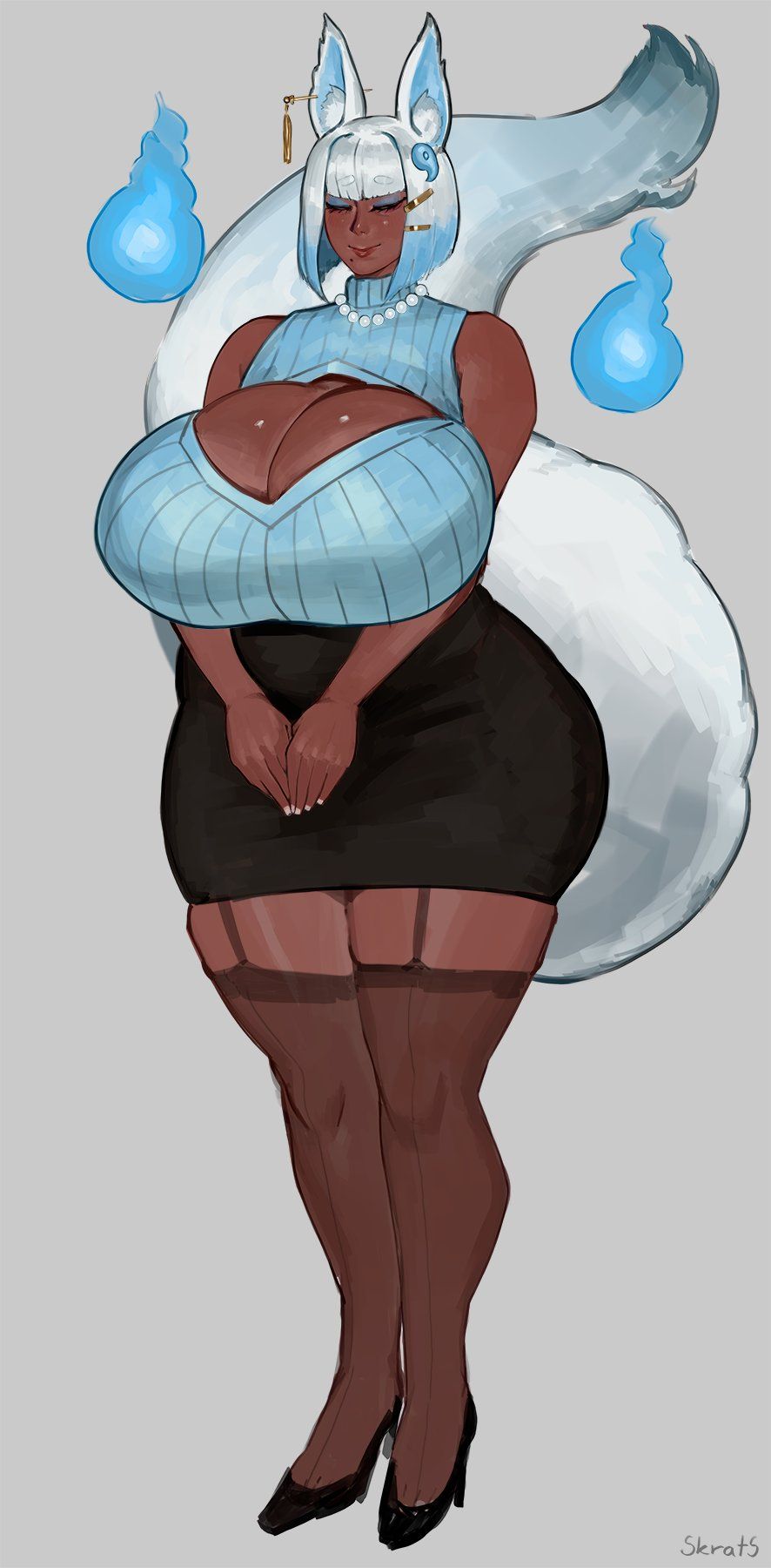 esunami_(bakeneko), oc, someone_else's_oc, skrats, bbw