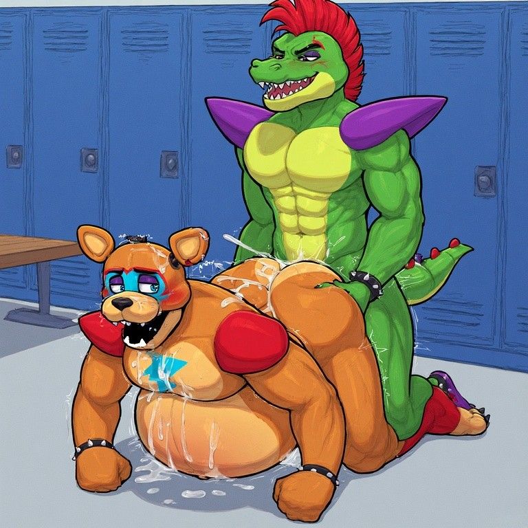 glamrock_freddy_(fnaf), montgomery_gator_(fnaf), five_nights_at_freddy's, five_nights_at_freddy's:_security_breach, louisistired