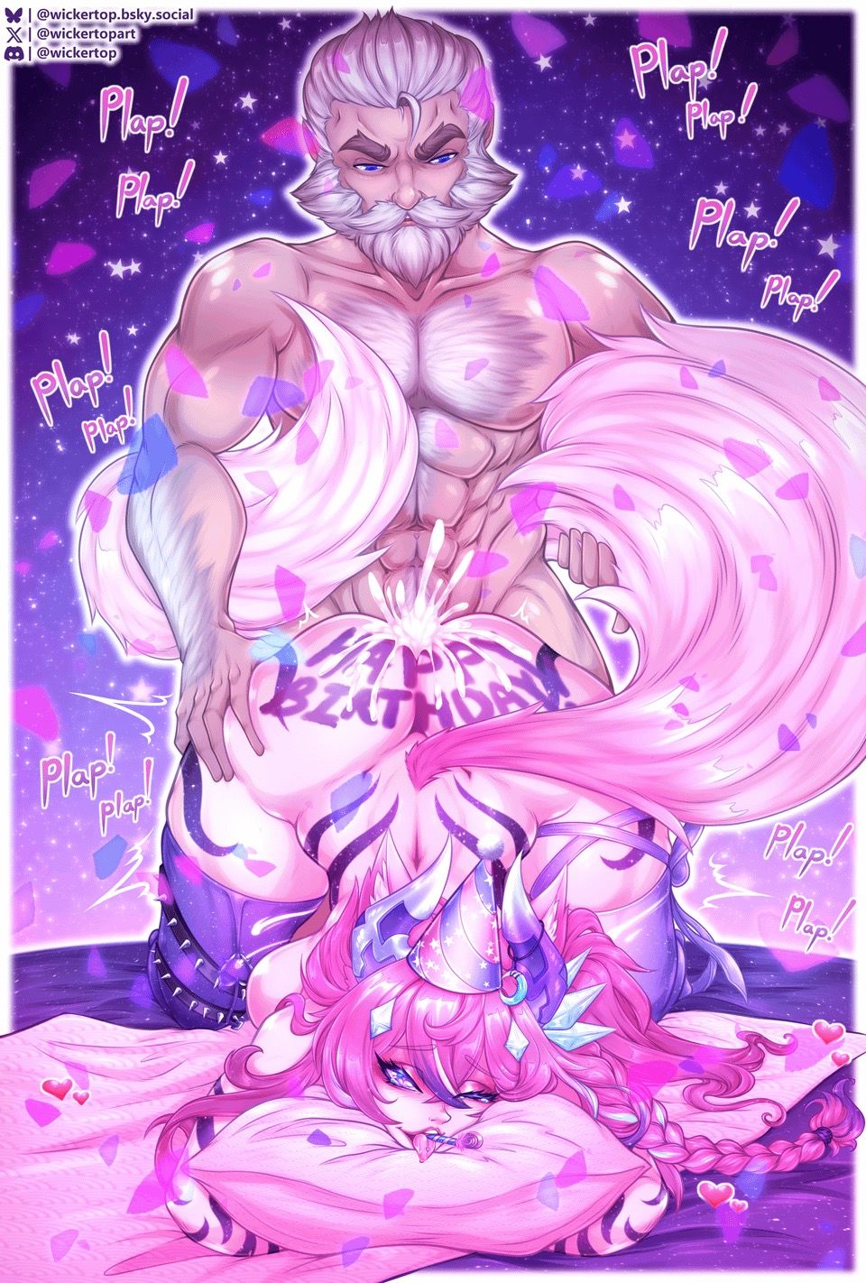 ahegao, ahegao_face, beard, big_ass, big_butt