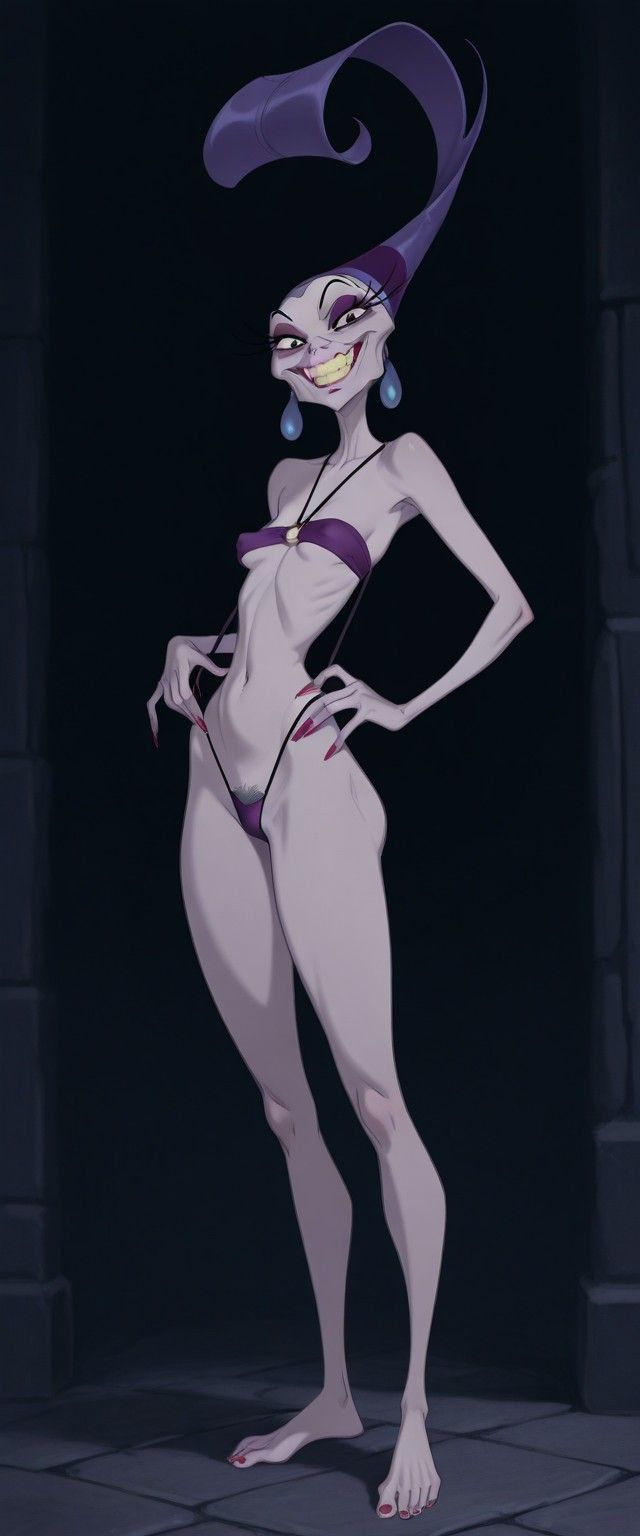 yzma, the_emperor's_new_groove, bikini, elderly_female, gilf