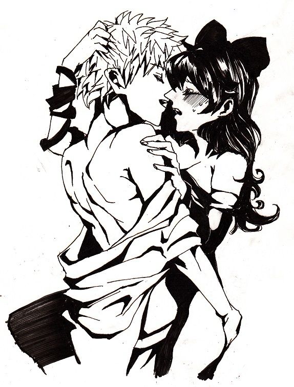 blake_belladonna, sun_wukong_(rwby), rwby, 1boy, 1girls