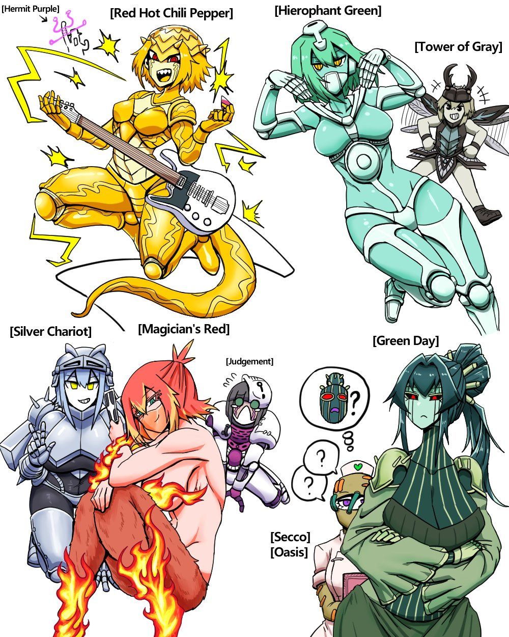 green_day_(jjba), hermit_purple, hierophant_green, joseph_joestar, judgement_(jjba)