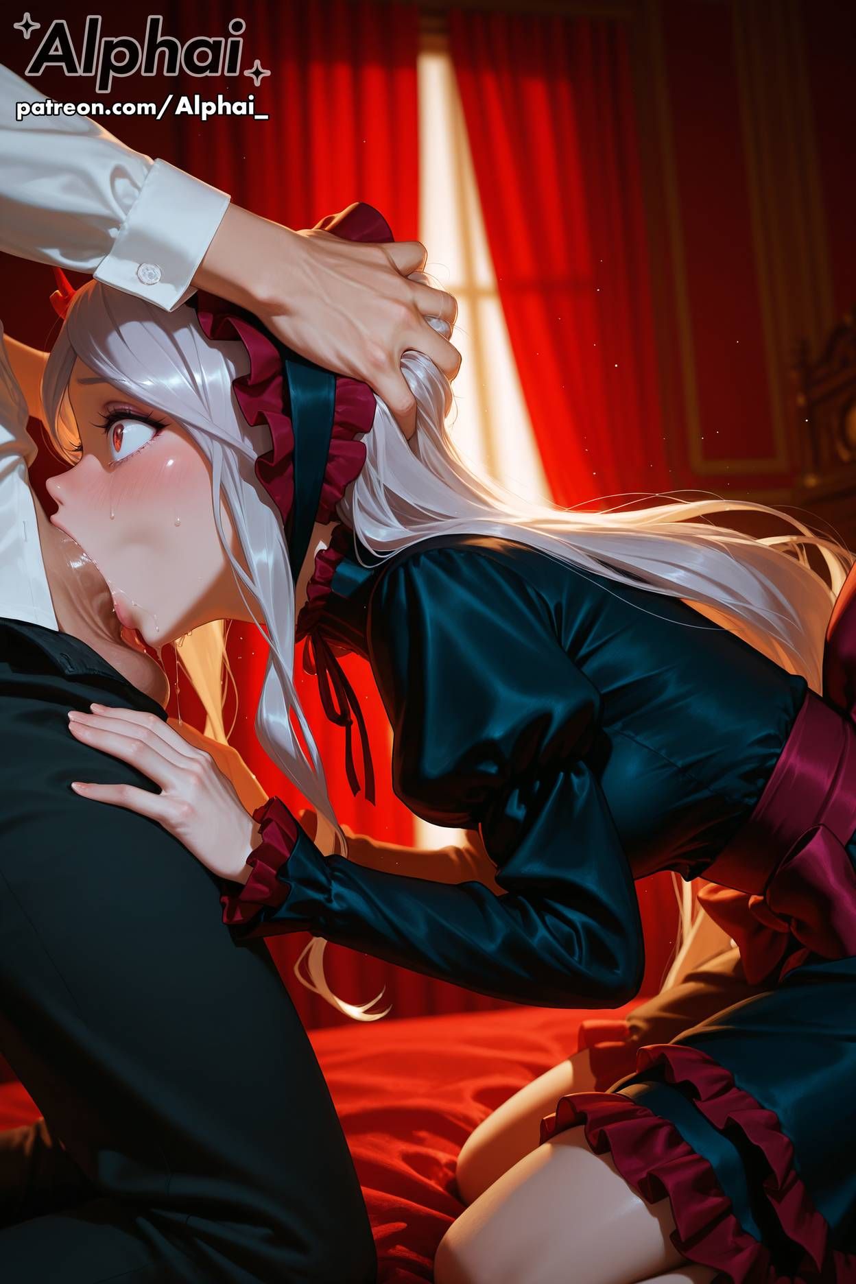 shalltear_bloodfallen, patreon, alphai, 1boy, 1girl