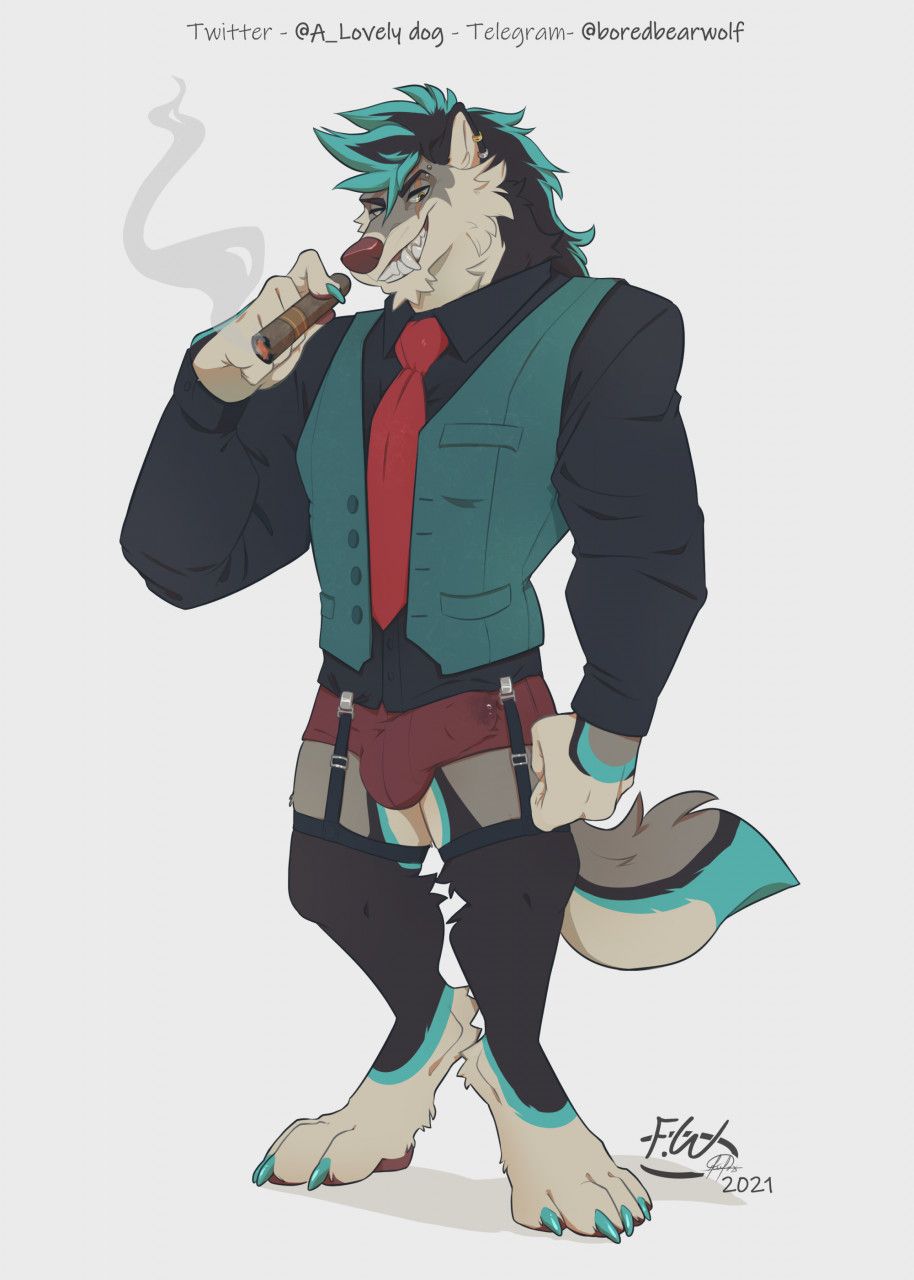 nando_wolf, anthro, black_body, black_fur, black_hair