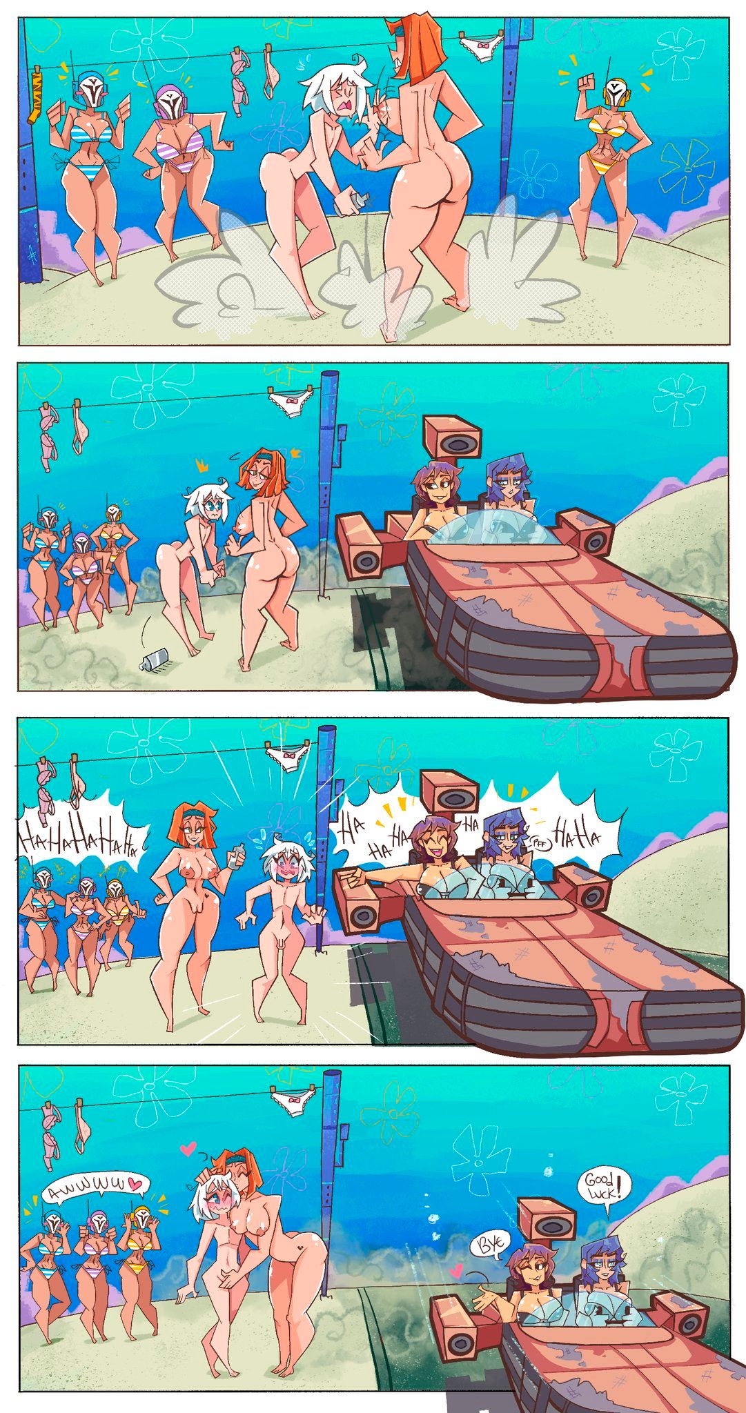 bo-katan_kryze, luna_(dreamyluna19), mandalorian, sabine_wren, spongebob_squarepants
