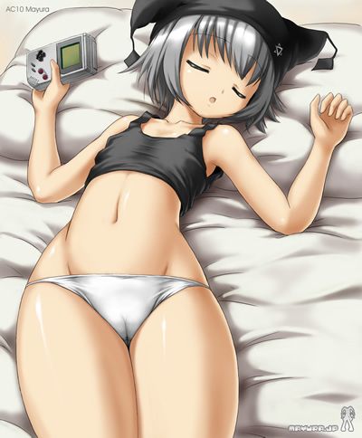 mayura, nintendo, ukagaka, asleep, cameltoe