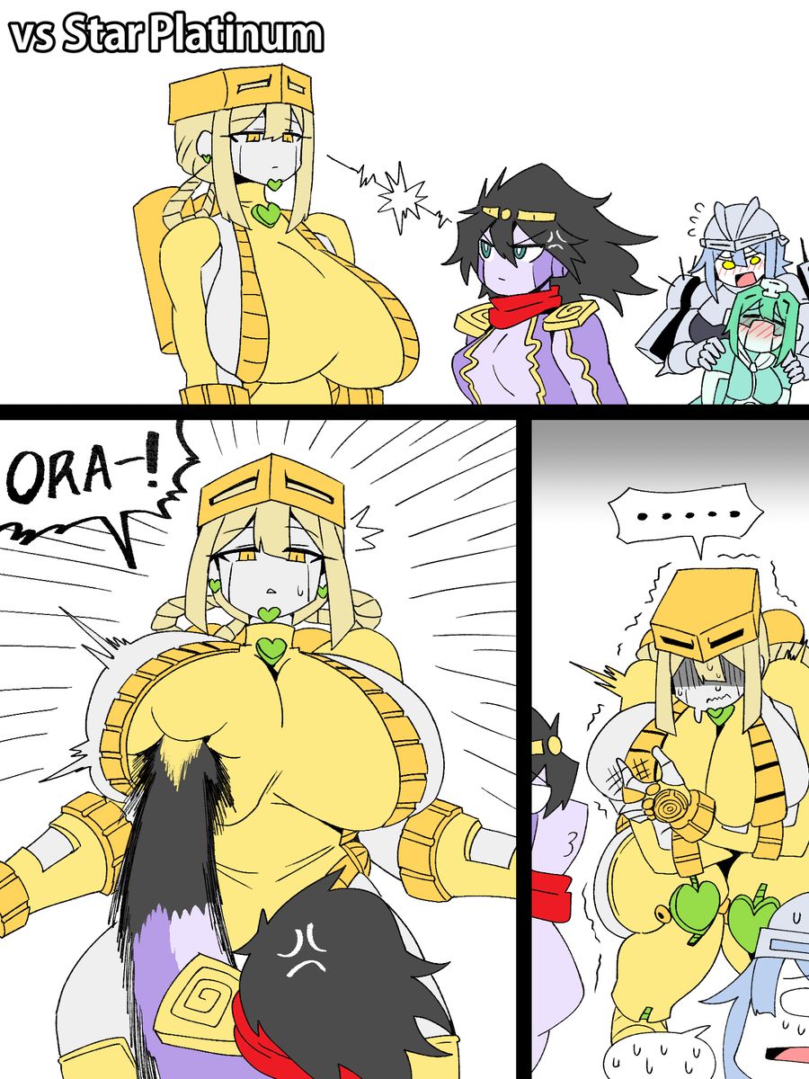 star_platinum, the_world, jojo's_bizarre_adventure, stardust_crusaders, mannungei