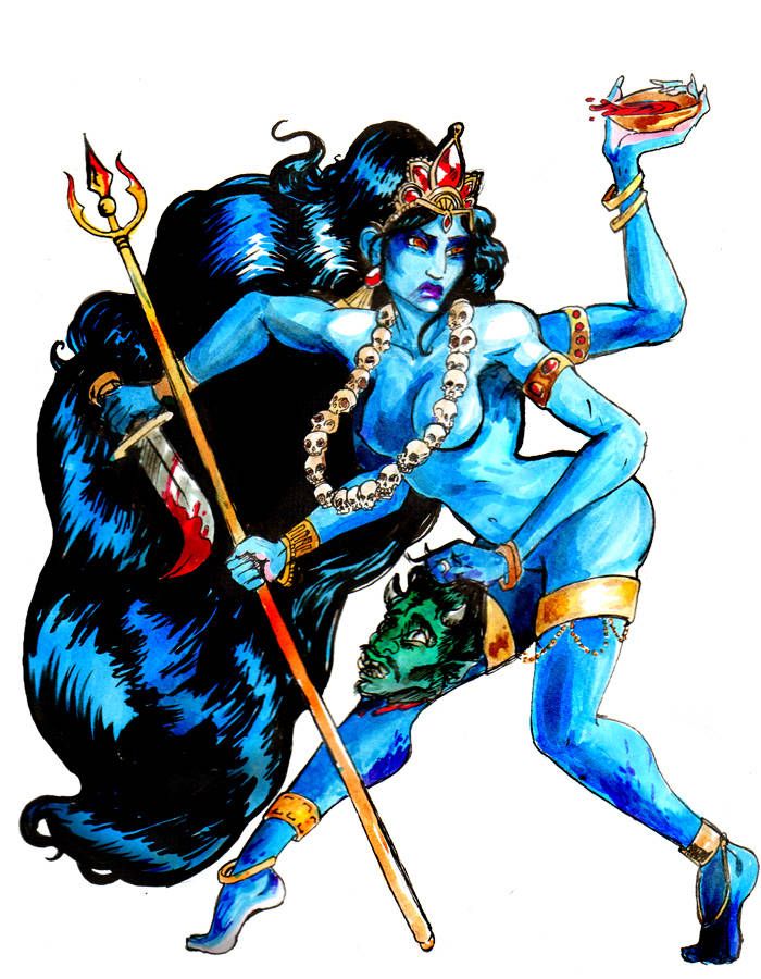 kali, kali_ma_(hinduism), raktabija, hindu_mythology, hinduism