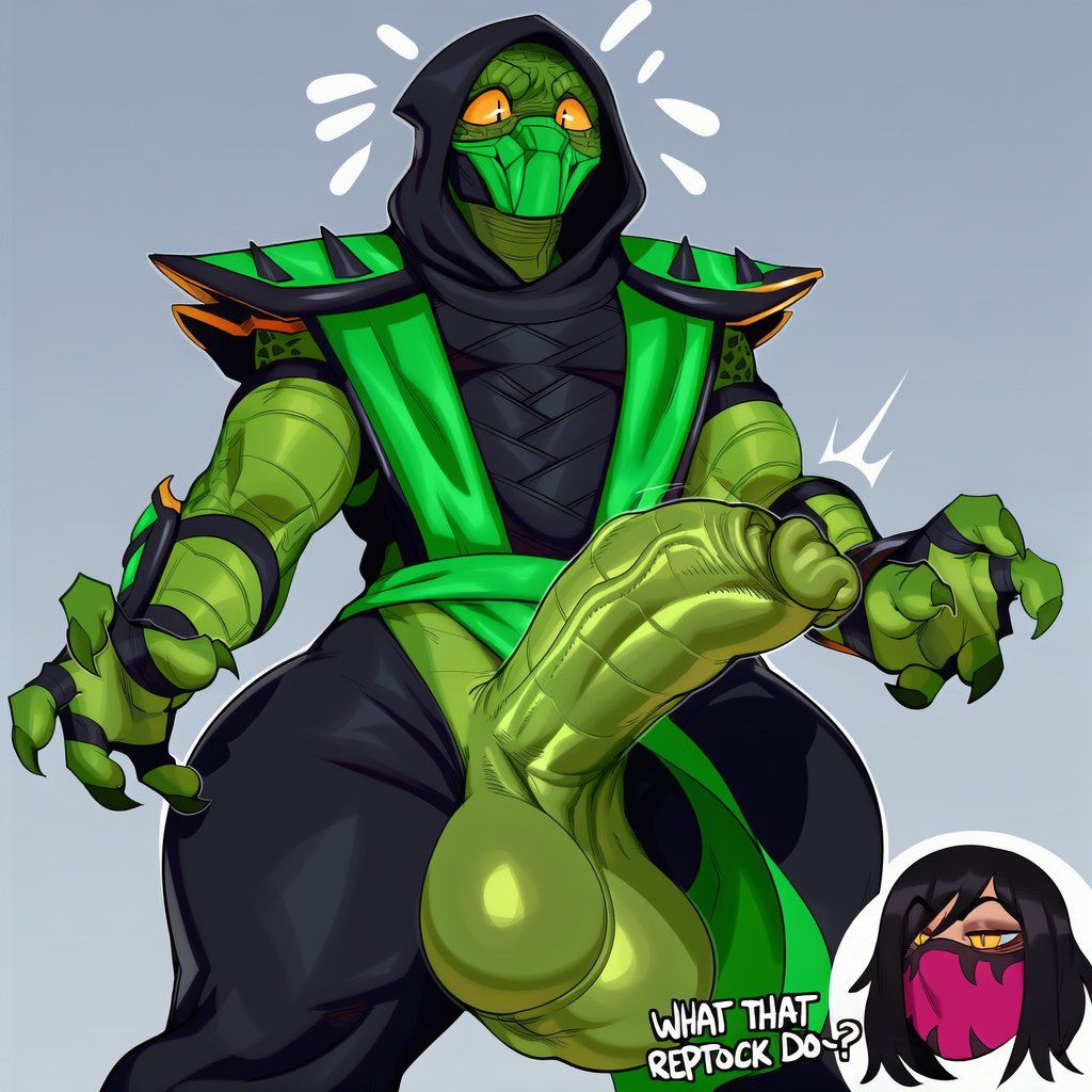 mileena, reptile_(mortal_kombat), mortal_kombat, hellsonger, big_penis