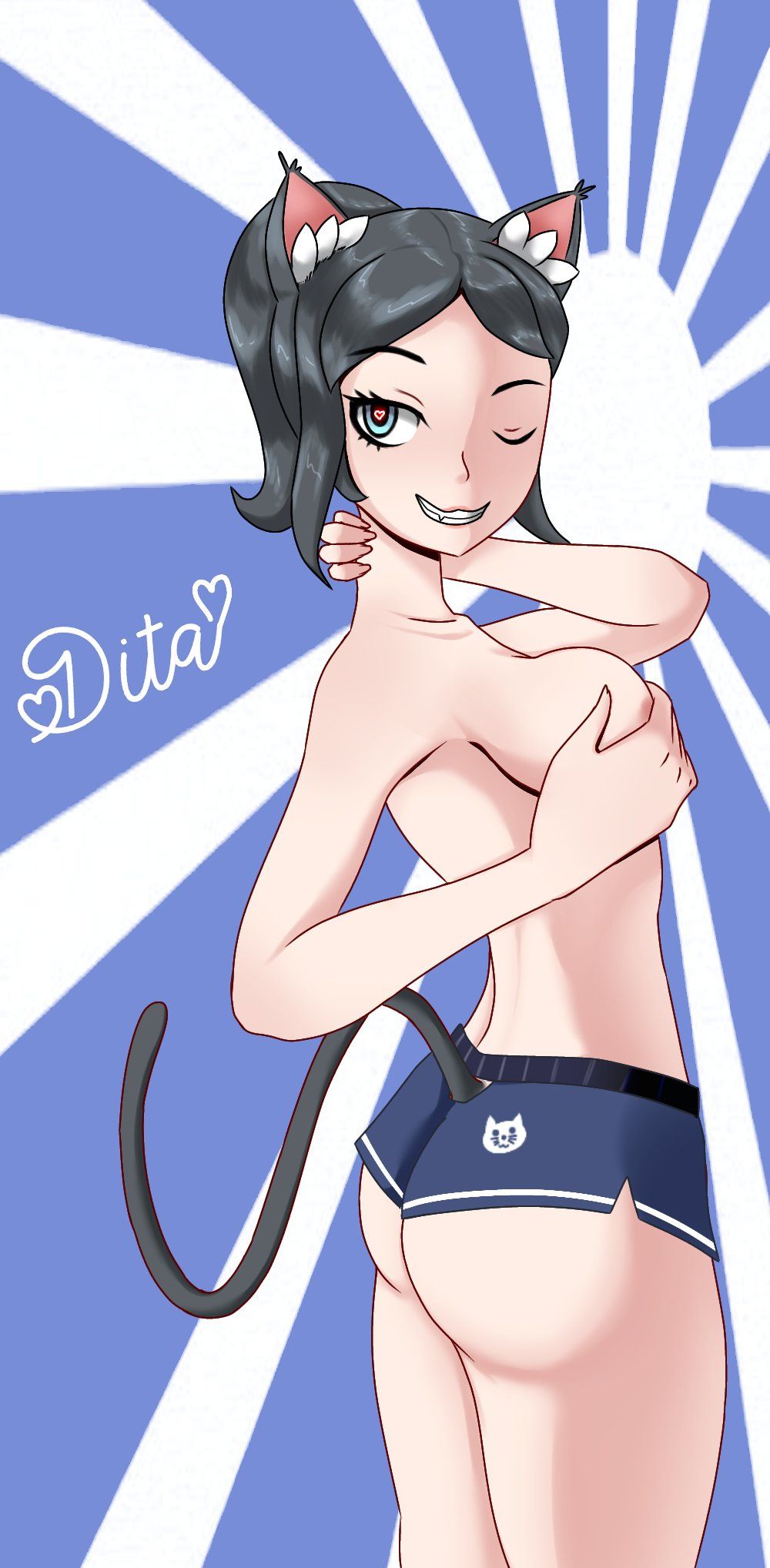 dita, war_thunder, qween1795, blue_eyes, cat_ears