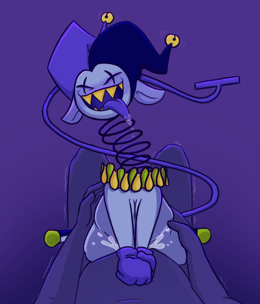anon, jevil_(deltarune), deltarune, anonymous, 1boy