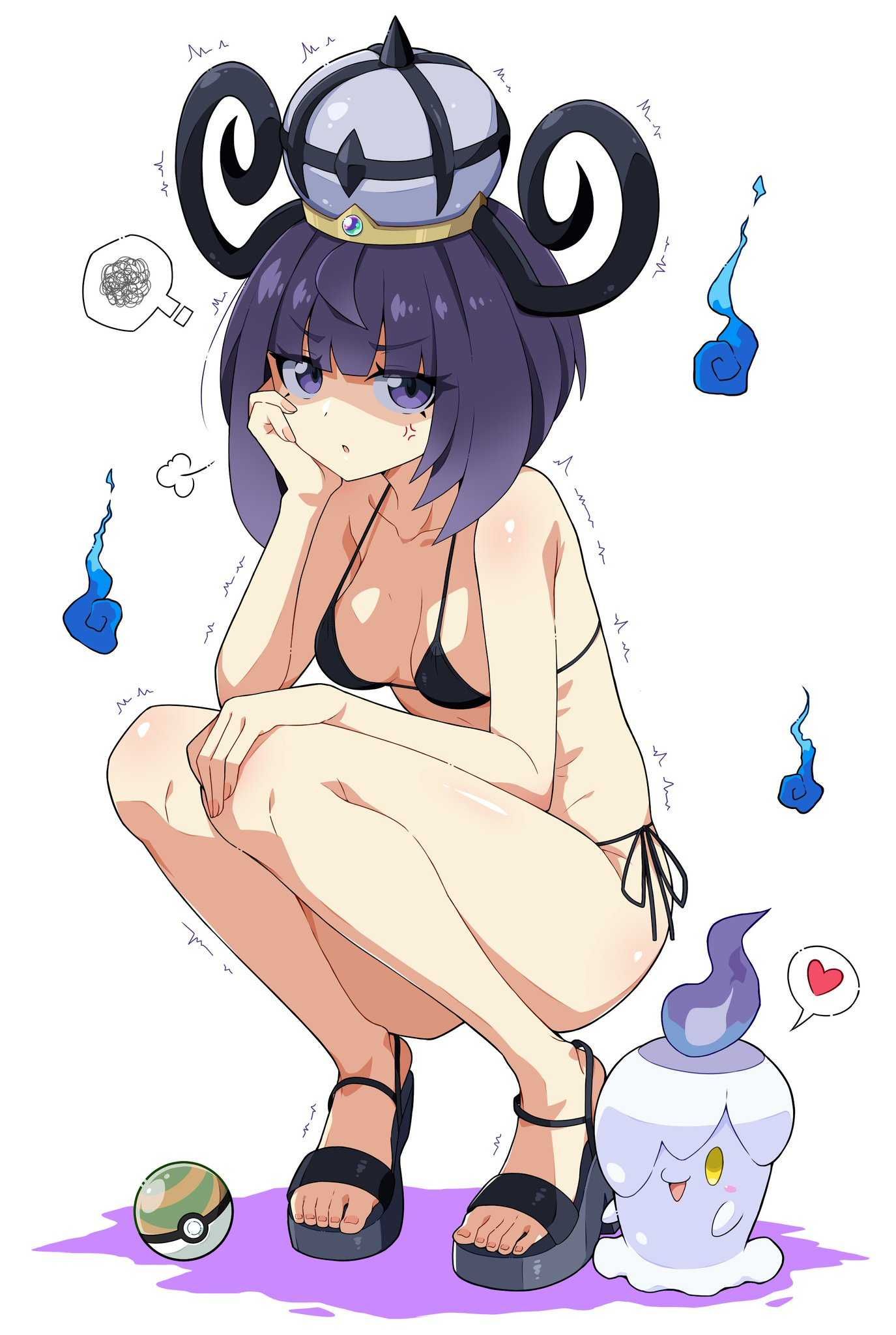 gwynn_(pokemon), hitomoshi, litwick, muku_(pokemon), pokemon