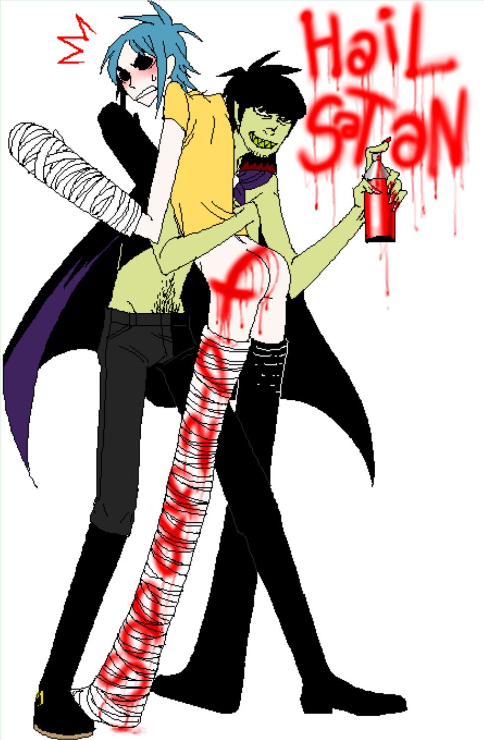 2d_(gorillaz), murdoc_niccals, murdoc_niccals_(demon_days), gorillaz, black_hair