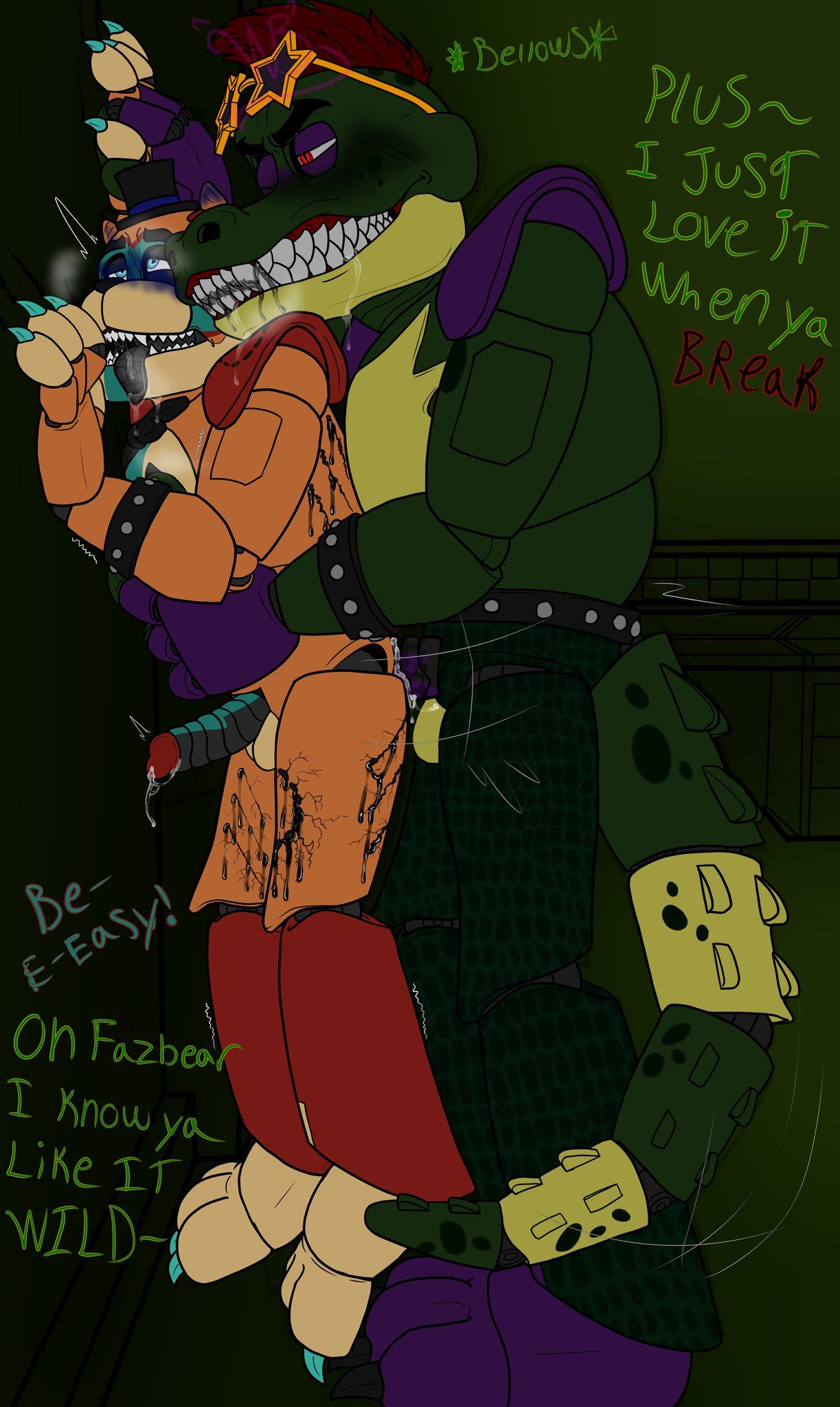 glamrock_freddy_(fnaf), montgomery_gator_(fnaf), five_nights_at_freddy's, five_nights_at_freddy's:_security_breach, scottgames