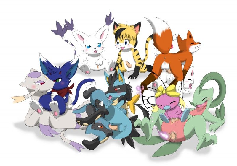 butterfree, gatomon, grovyle, lucario, mienshao