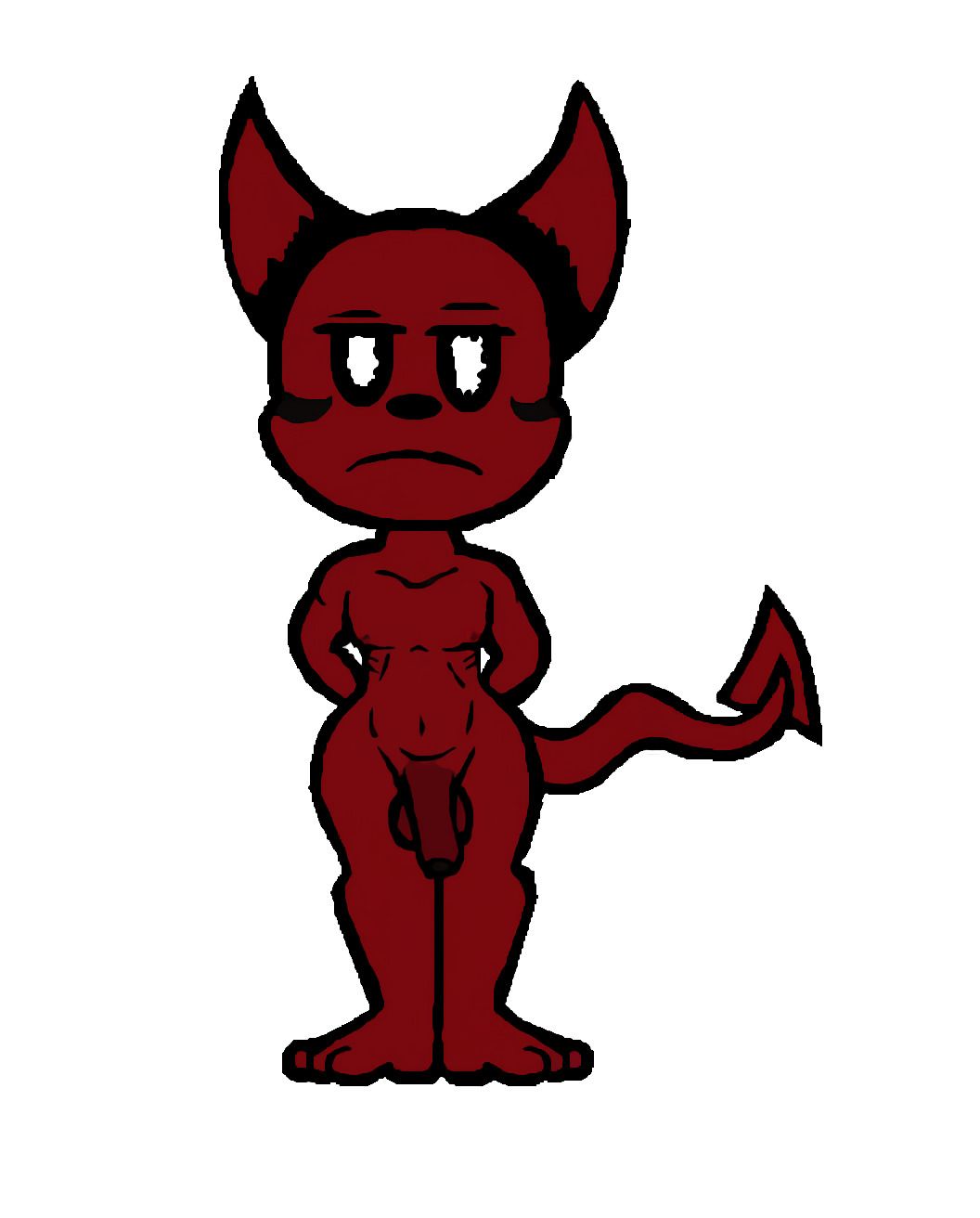 okami23_(artist), demon, flaccid, hand_behind_back, imp