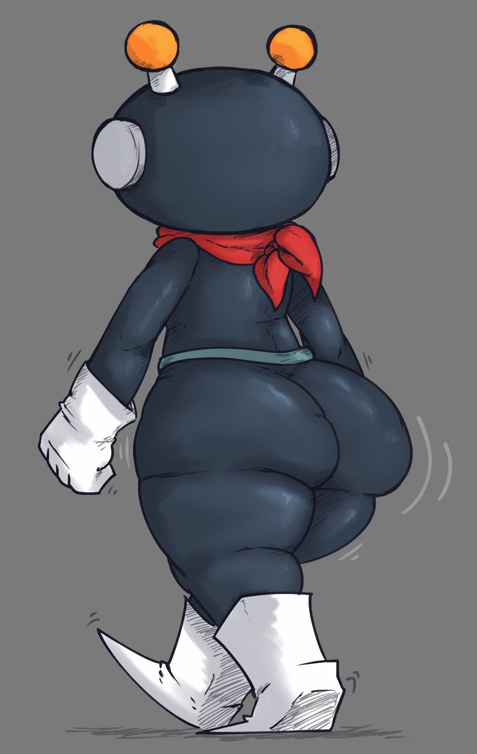 hige_hige_bandit, bomberman, locitony, 1boy, almost_naked
