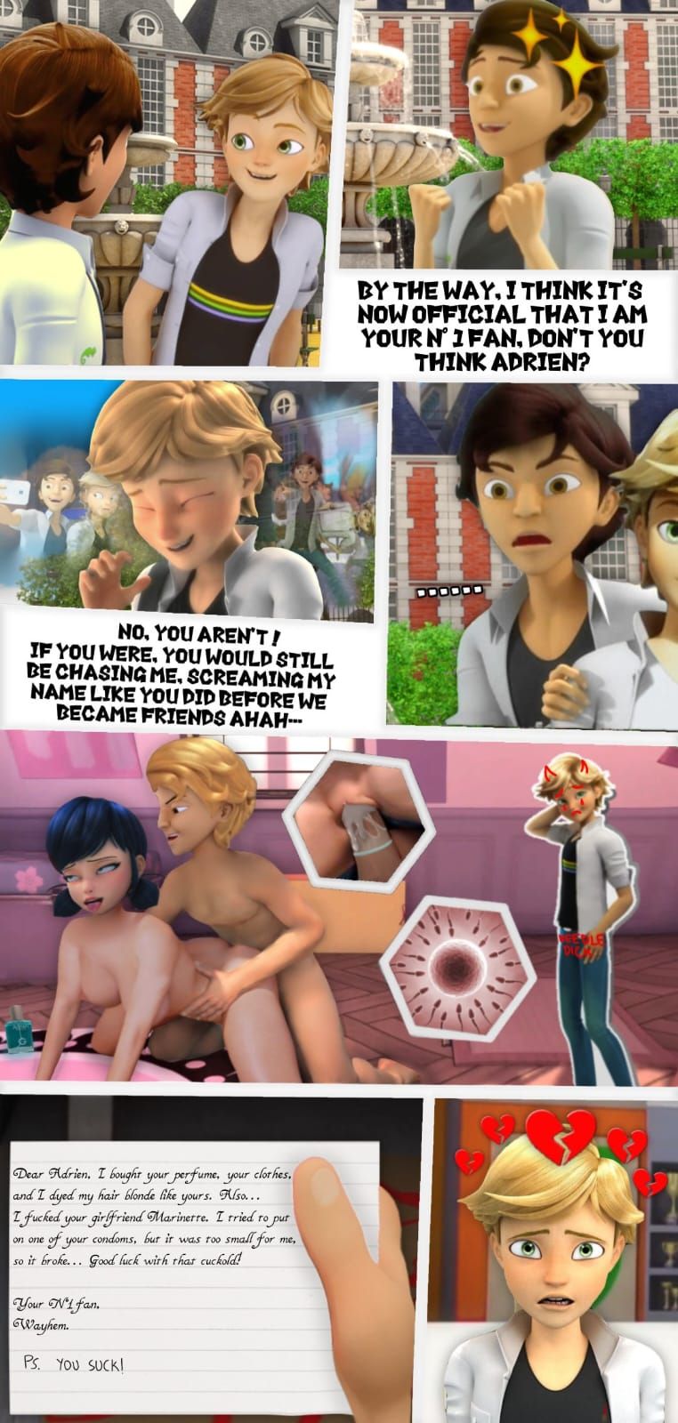 adrien_agreste, marinette_cheng, marinette_dupain-cheng, miraculous:_tales_of_ladybug_and_cat_noir, miraculous_ladybug