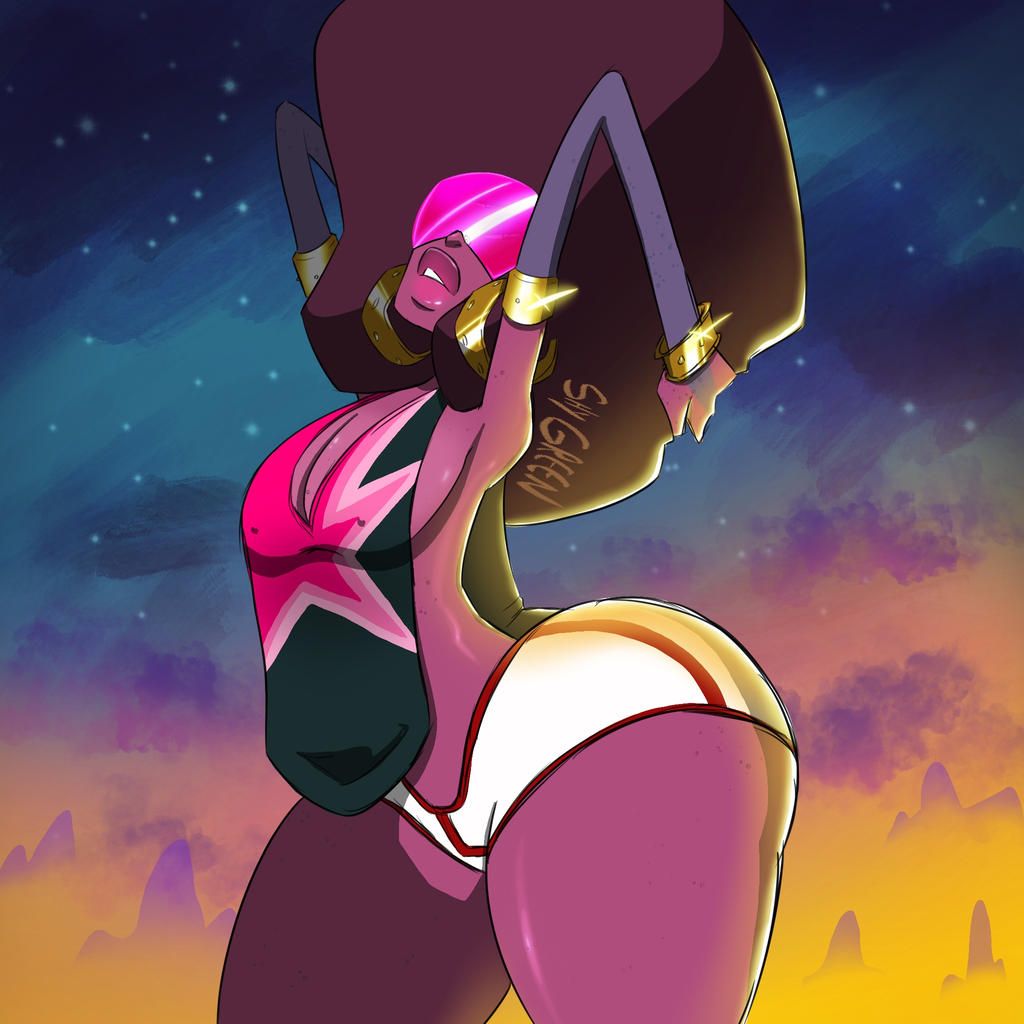 garnet_(steven_universe), cartoon_network, steven_universe, shy_green, 1girls