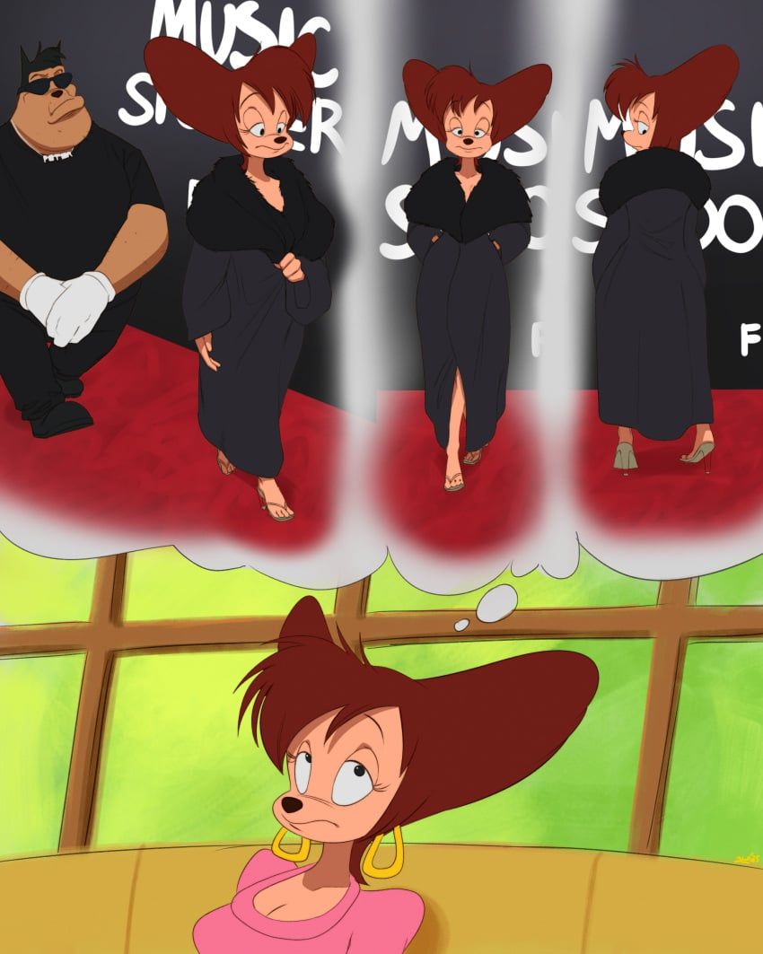 peg_pete, peter_pete_sr., bianca_censori_(copyright), disney, goof_troop