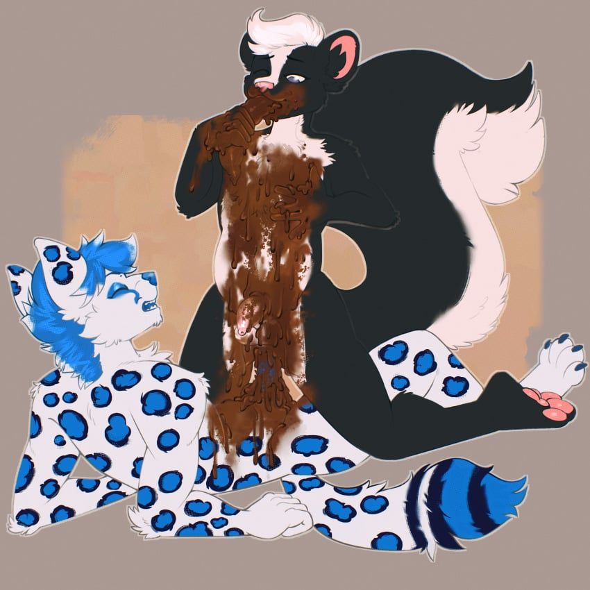 chusky, curtain_(character), icy_waters_(character), anthro, blue_eyes