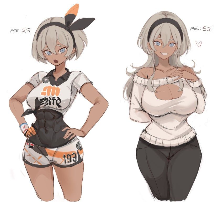 bea_(pokemon), pokemon, rakeemspoon, 1girls, age_progression