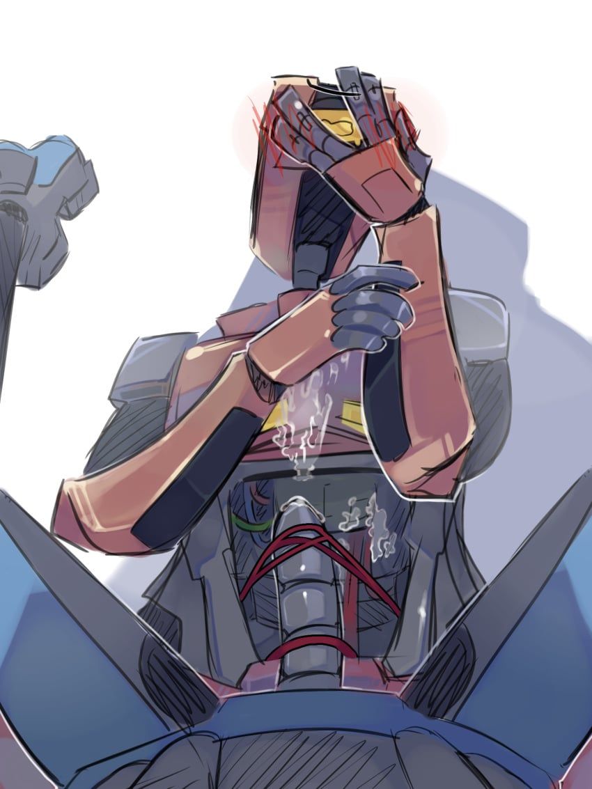 v1_(ultrakill), v2_(ultrakill), ultrakill, blush, cum