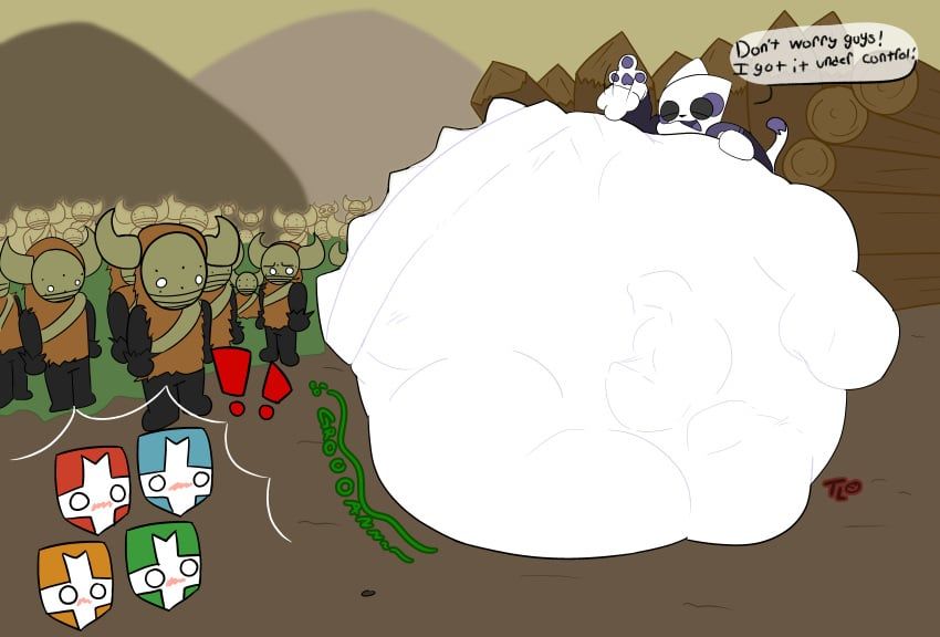 toasty_(toastyloaf), castle_crashers, toastyloaf, 8/8, belly_bigger_than_body