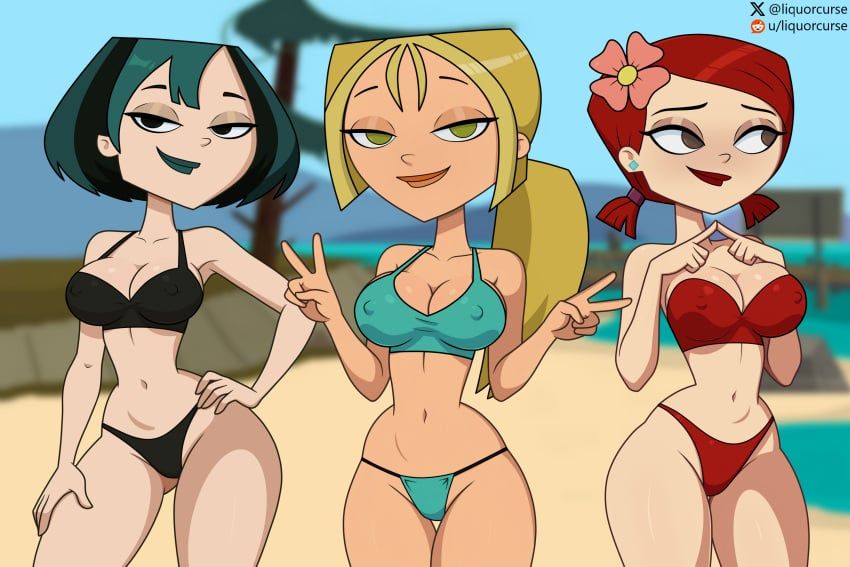 bridgette_(tdi), gwen_(tdi), zoey_(tdi), cartoon_network, total_drama_island