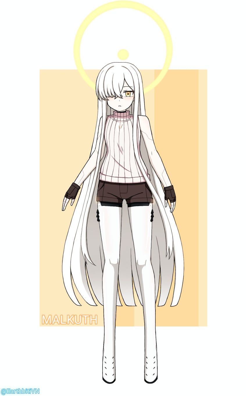 malkuth_(blue_archive), blue_archive, original, blindfold, colored_skin