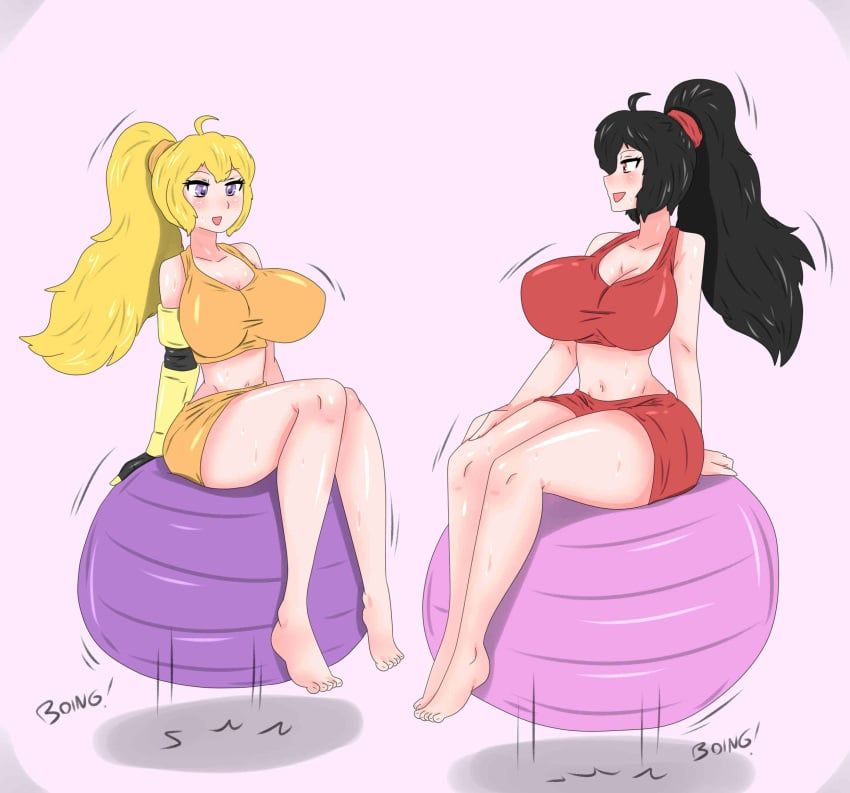 raven_branwen, yang_xiao_long, rwby, zronku, 2girls