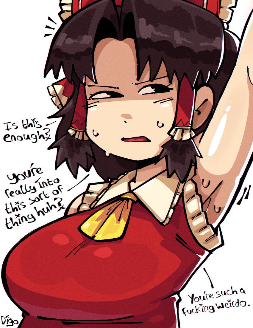 reimu_hakurei, touhou, digothegoat, armpits, arms_up