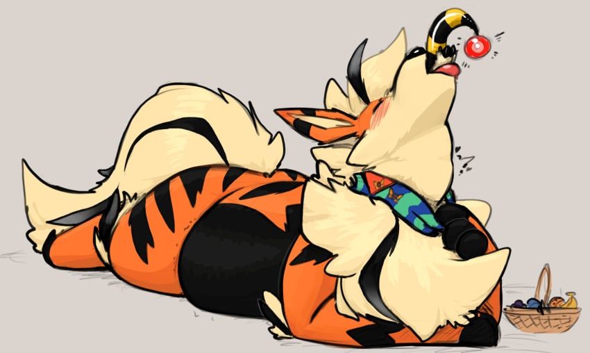 arcanine, arlean_(raster_dreams), generation_1_pokemon, generation_2_pokemon, mareep