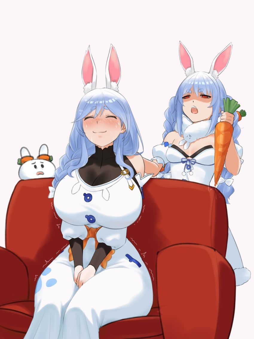 don-chan_(usada_pekora), pekomama, pekomama_(1st_costume), usada_pekora, usada_pekora_(1st_costume)