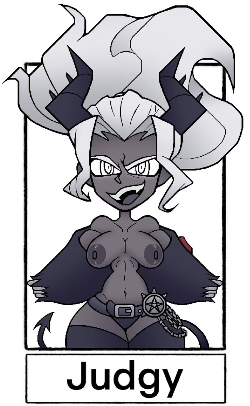 judgement_(helltaker), helltaker, deadass_77, demon_girl, devil_tail